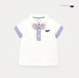 Áo cotton có cổ phối kẻ bé trai MM. HA1132