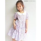 Váy hoa bé gái cổ sen xòe 3 tầng. HA2186 (3 màu)