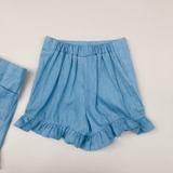 Quần short bé gái denim bèo gấu Jelis. HA2159