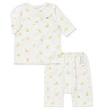 Bộ cotton giấy lửng bé trai bé gái Cún xanh + Mink baby. HA0538