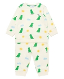 Bộ nỉ da cá họa tiết khủng long chibi bé trai Cún xanh baby. HA4989
