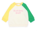 Áo nỉ da cá tay raglan 2 màu bé trai bé gái Cún xanh baby. HA4494
