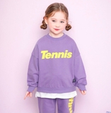 Áo nỉ da cá phối gấu chữ Tennis bé trai bé gái Jelis. HA4928