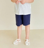 Quần short qua gối cotton xước trơn bé trai bé gái Hej. HA2871