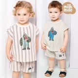 Áo da cá kẻ sọc khỉ gorilla bé trai bé gái MM. HA1178