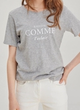 Áo phông cotton xước Shemiss (Text: Comme) xuất xịn