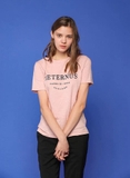 Áo phông cotton xước nữ LIST (Text: Aeternus)