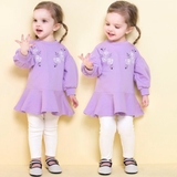 Set áo váy thêu hoa + quần leg Mi-lk Mile. HA0591 (2 màu)
