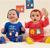 Body cotton tam giác dài tay Monkey, lion bé trai bé gái Miffy. HA0831
