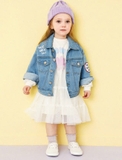 Váy thun cotton phối voan Flower bé gái Hej. HA5227