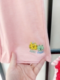 Quần lửng cotton xước trơn mặt hồ báo bé gái Moli. HA2430