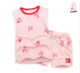 Bộ cotton xước họa tiết lướt ván, cây dừa bé trai bé gái Jelis. HA3034