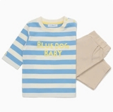 Bộ cotton kẻ lửng bé trai Cún xanh baby. HA2068