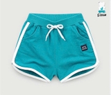 Quần short da cá hè viền thể thao trắng bé trai bé gái Jelis. HA2394