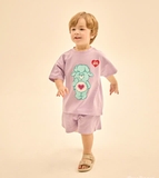Bộ da cá hè in hình con vật bé trai bé gái Care. HA3236