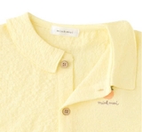 Bộ cotton xốp vàng cổ sen cúc mở bé gái Mink, HA4331