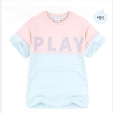 Áo thun phối chữ Play Jelis. HA2195 (2 màu)