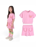 Bộ cotton hoa cười bé gái Curly. HA0631
