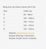 Chân váy họa tiết nền navy Green Leave. HA0186