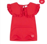 Áo cotton cổ sen vuông bèo bé gái Andi. HA3443