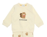Áo nỉ da cá in hình sóc nâu bé trai bé gái Cún xanh baby. HA0490
