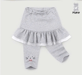 Quần váy leg lửng mặt mèo phối ren bé gái Jelis. HA2753