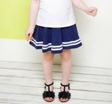 Chân váy 2 sọc ngang cotton bé gái JS. HA2327