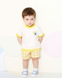 Bộ cotton hè logo ngực bạch tuộc thổi kèn bé trai bé gái MM. HA4560