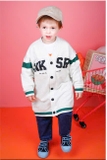 Áo khoác cardigan nỉ da cá dáng dài NKSR bé trai bé gái Jelis. HA2848