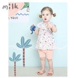 Bộ áo hoa + quần cam bé gái MM. HA0363