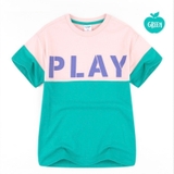 Áo thun phối chữ Play Jelis. HA2195 (2 màu)