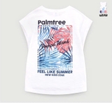 Áo cotton xước Palm bé trai bé gái Jelis. HA5149