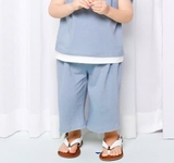 Quần cotton lửng trơn bé trai bé gái MM. HA4308
