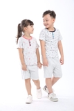 Bộ đồ mặc nhà cotton cộc tay I-mong xuất Hàn. HA0637 (2 màu)