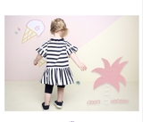 Áo váy kẻ ngang kiểu Milk Mile xuất Hàn MN6GSE11