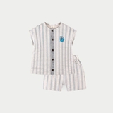 Bộ da cá hè cúc dọc thân bé trai bé gái MM. HA4762