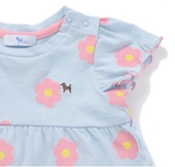Bộ áo váy hoa nhí quần leg bé gái Cún xanh baby. HA3086