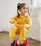 Áo khoác mũ kéo khóa nỉ bông logo cún Cheer up bé trai bé gái Happyland. HA5205