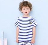 Áo cotton kẻ logo dứa bé trai bé gái Andi. HA3440