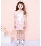 Bộ cotton chân váy xếp ly Cheer up bé gái Andi. HA2278