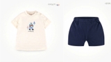 Bộ cotton gấu camping day bé trai bé gái MM. HA5035