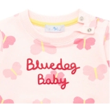 Bộ nỉ da cá họa tiết bướm hồng bé gái Cún xanh baby. HA3094