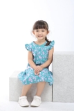 Váy bé gái suông đuôi cá vintage Green Leave. HA0170 (2 màu)