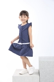 Váy bé gái suông đuôi cá vintage Green Leave. HA0170 (2 màu)