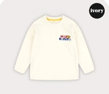 Áo thun mềm logo ngực Hej bonito bé trai bé gái. HA3506