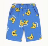 Quần cotton dài ngang gối họa tiết gấu xù đeo kính bé trai Hej. HA0471