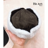 Mũ lưỡi trai có tai lót lông cừu xuất Mỹ