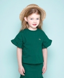 Áo tay bèo da cá hè trơn bé gái Jelis. HA2053