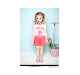 Quần short cotton sườn sọc trắng thể thao bé trai bé gái Jelis. HA2225