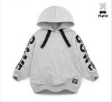 Áo nỉ da cá hoddies tay phối chữ bé trai bé gái Jelis. HA2819